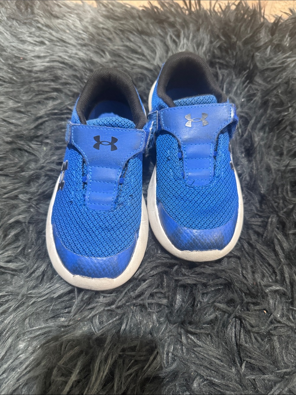 Under Armour Kids Royal Blue and White Slip-On Athletic Sneakers